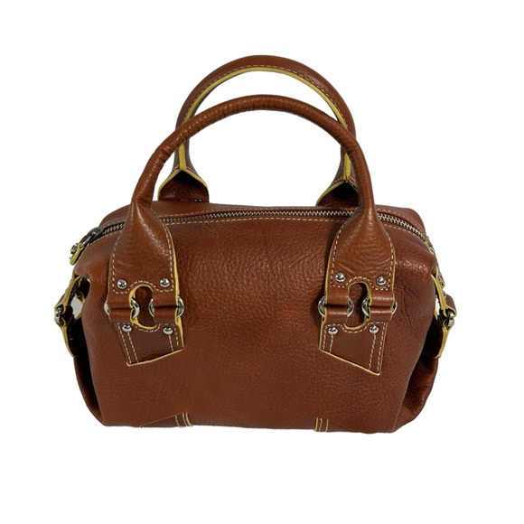 Vintage COLE HAAN Village tan leather hand bag purse - Picture 4 of 11